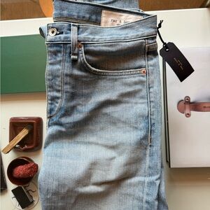 rag & bone Men's Denim Skinny Jeans - Light Blue